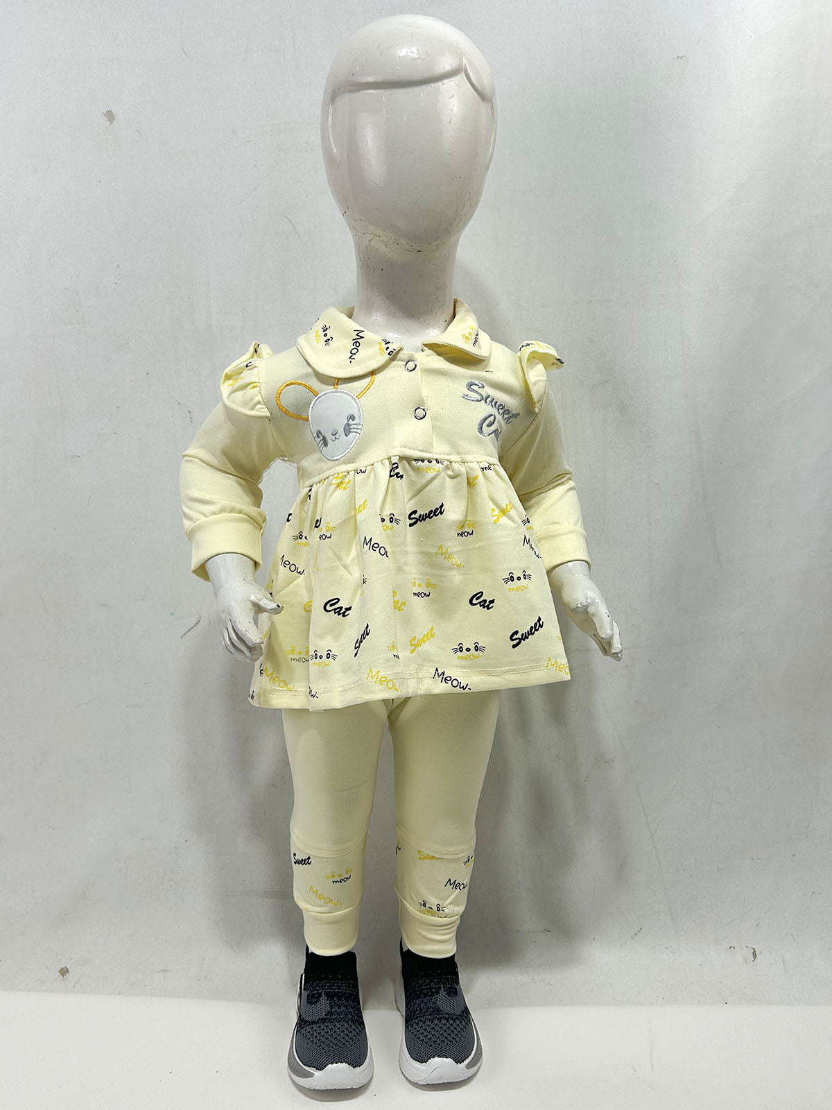 3Mth - 9Mth Sweet Cat Yellow Baby Suit For Newborn NBS815