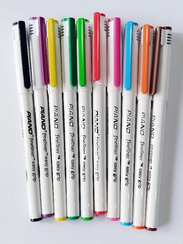 Pack Of 10 Piano Pointer Fineliner Easy Grip