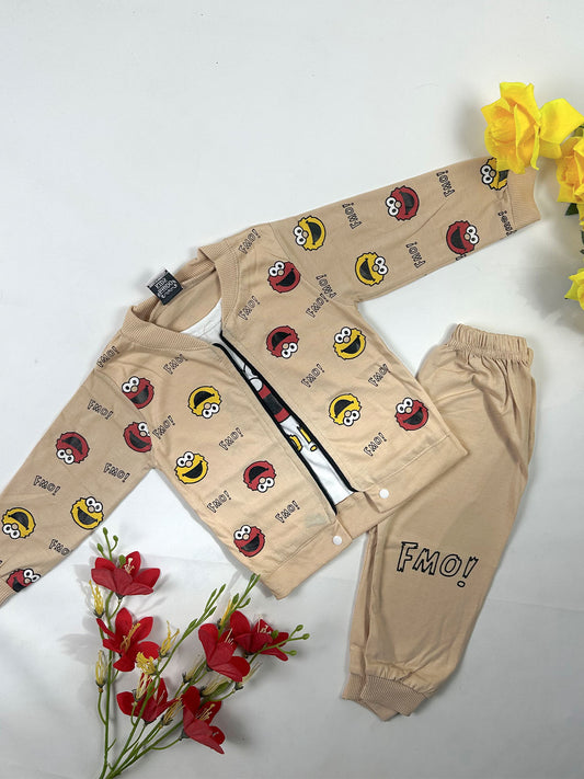 1Yr - 4Yrs FMO Brown Suit For Kids BS772