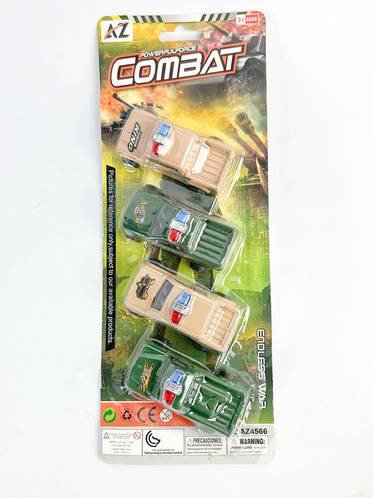 4 Pcs Powerful Force Combat Cars Set