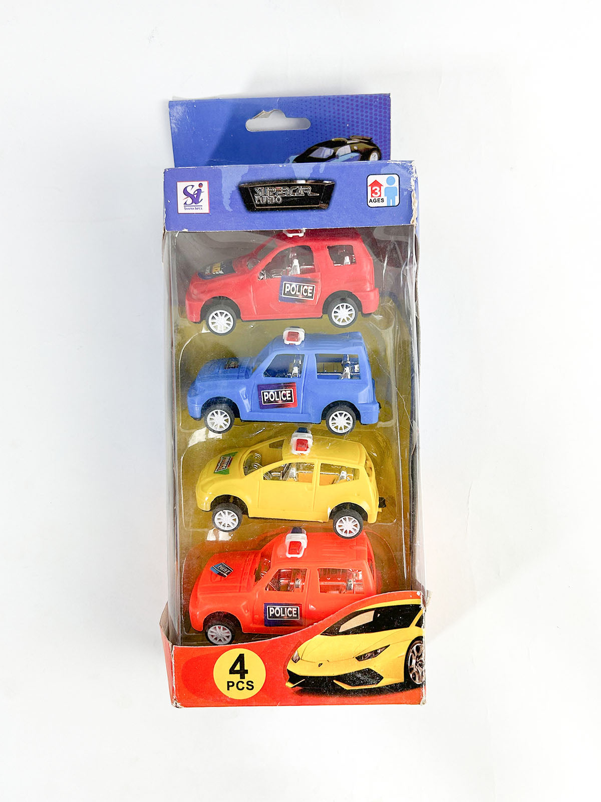 4 Pcs Police Cars For Kids