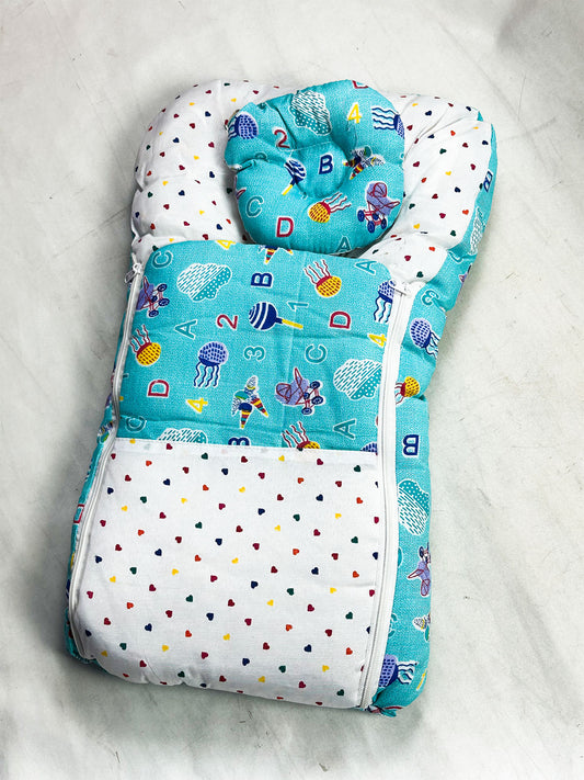 0Mth - 3Mth Light Sea Blue 2Pcs Gift Set for Newborn NBGS397