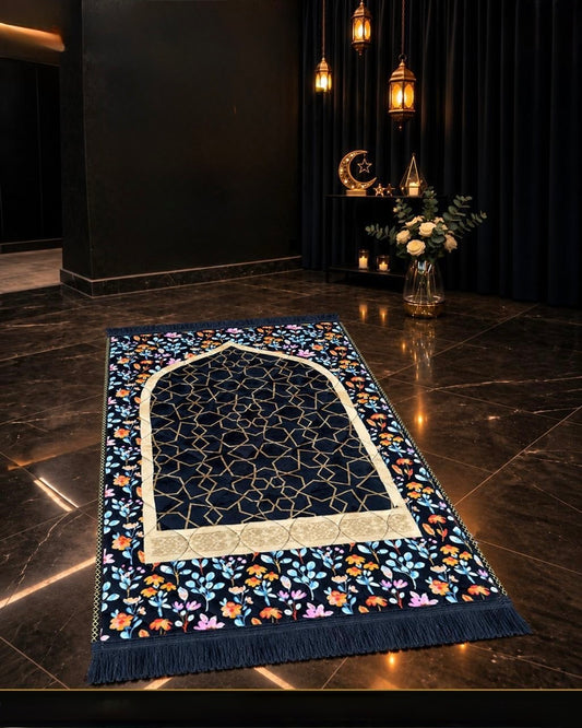 Navy Blue Jae-Namaz / Prayer Mat 70 x 105 Multidesign JAE13
