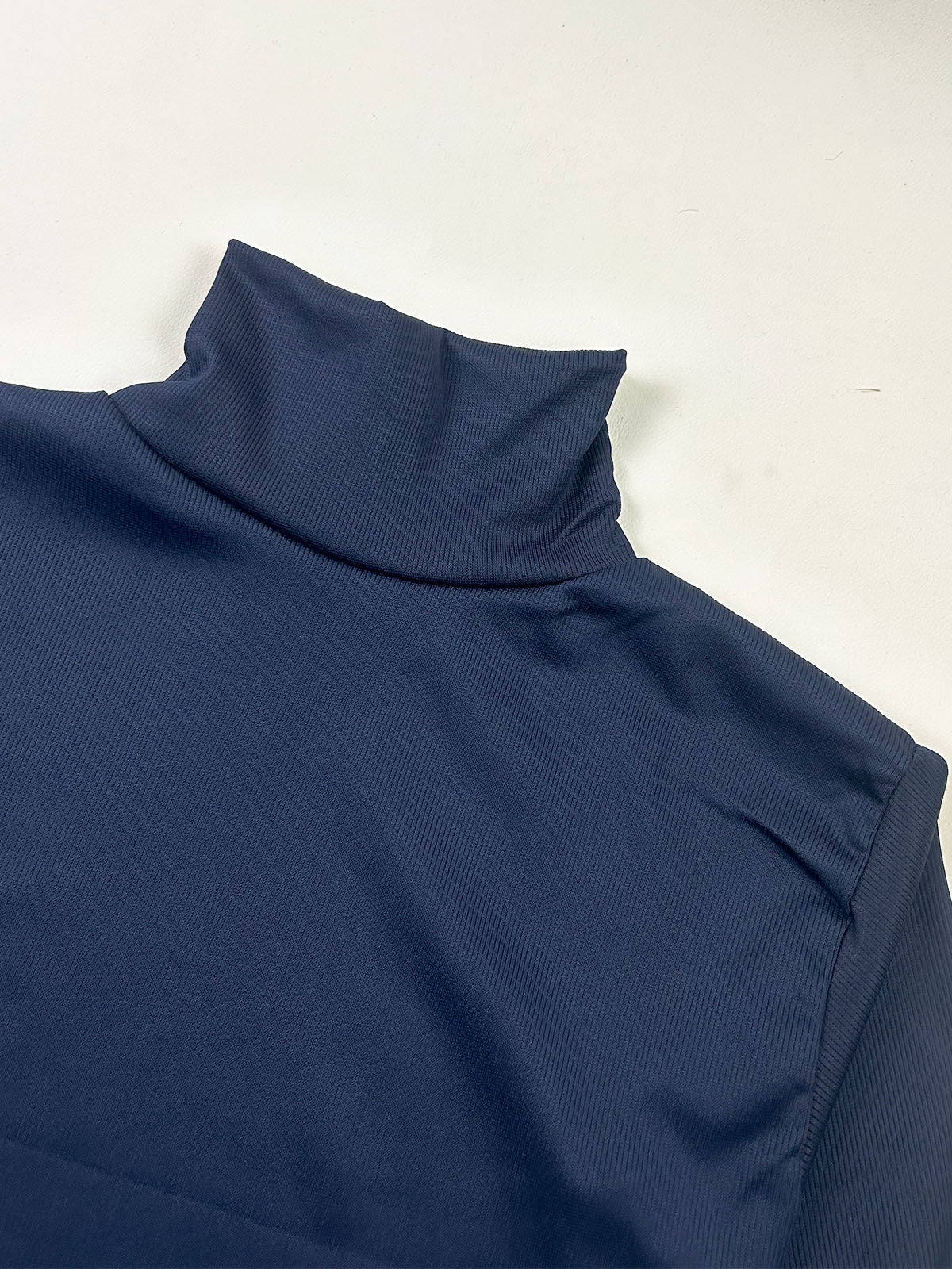 Men's Dark Blue Plain High Neck MH04