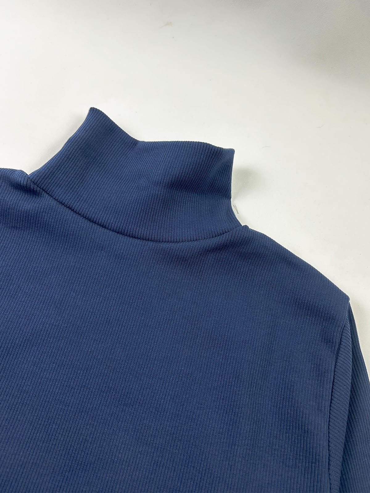 Men's Blue Plain High Neck MH05