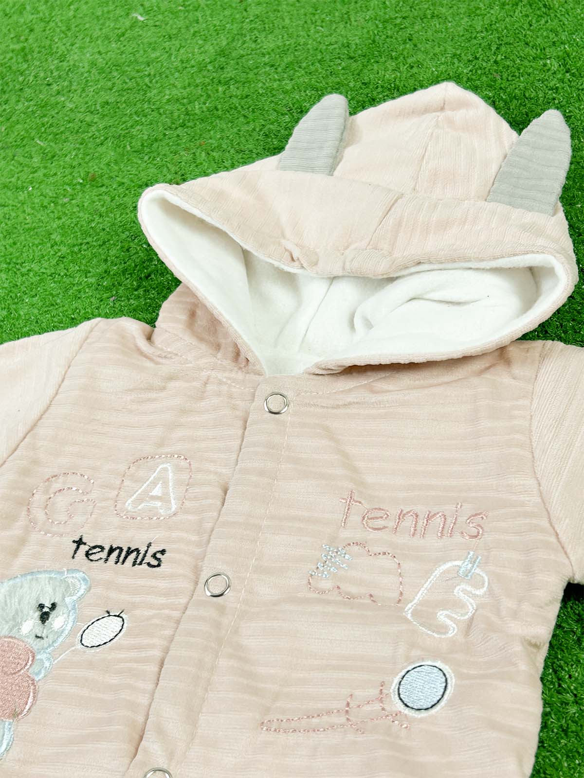0Mth - 3Mth Fleece Light Brown Suit For Newborns NBS640