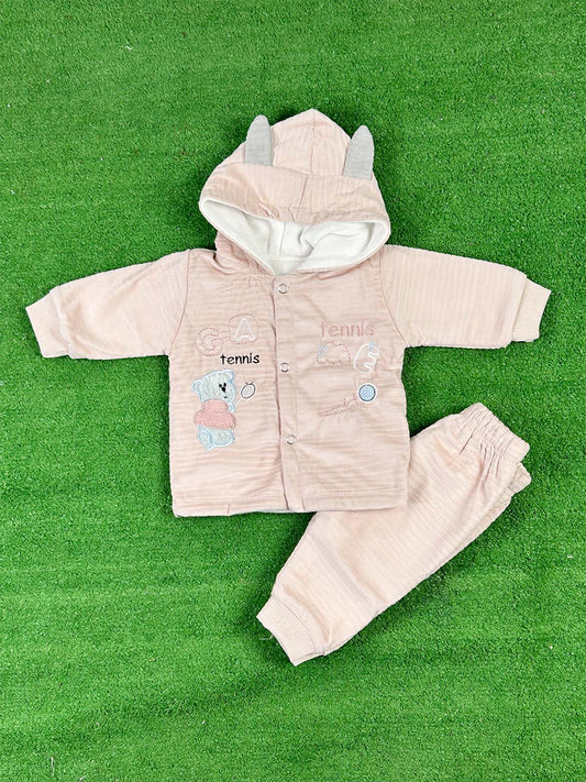 0Mth - 3Mth Fleece Light Brown Suit For Newborns NBS640