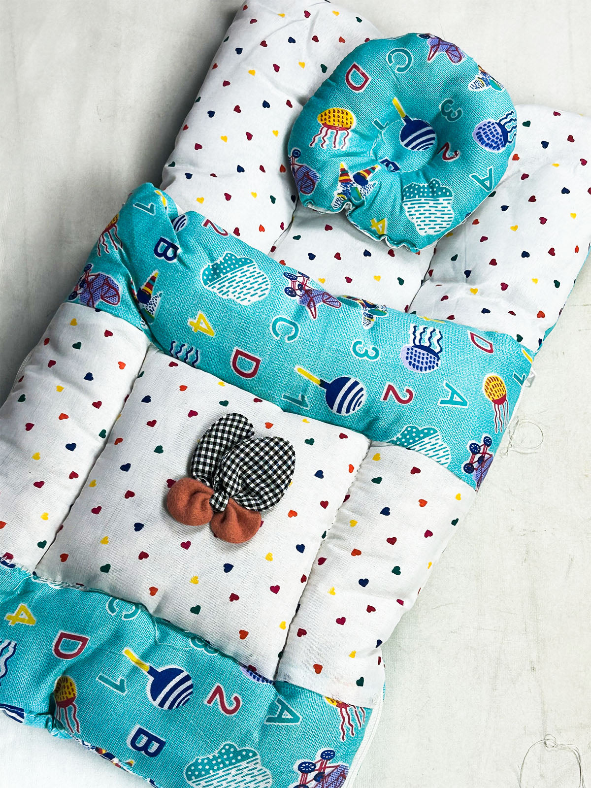 0Mth - 3Mth Light Sea Blue 2Pcs Gift Set for Newborn NBGS403