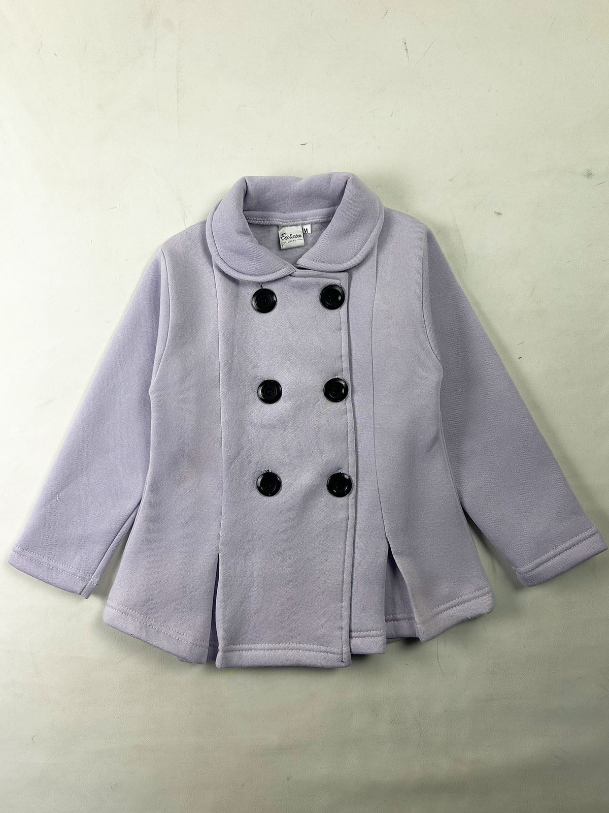 3Yrs - 5Yrs Lilac Fleece Double Breasted Coat For Girls GC06