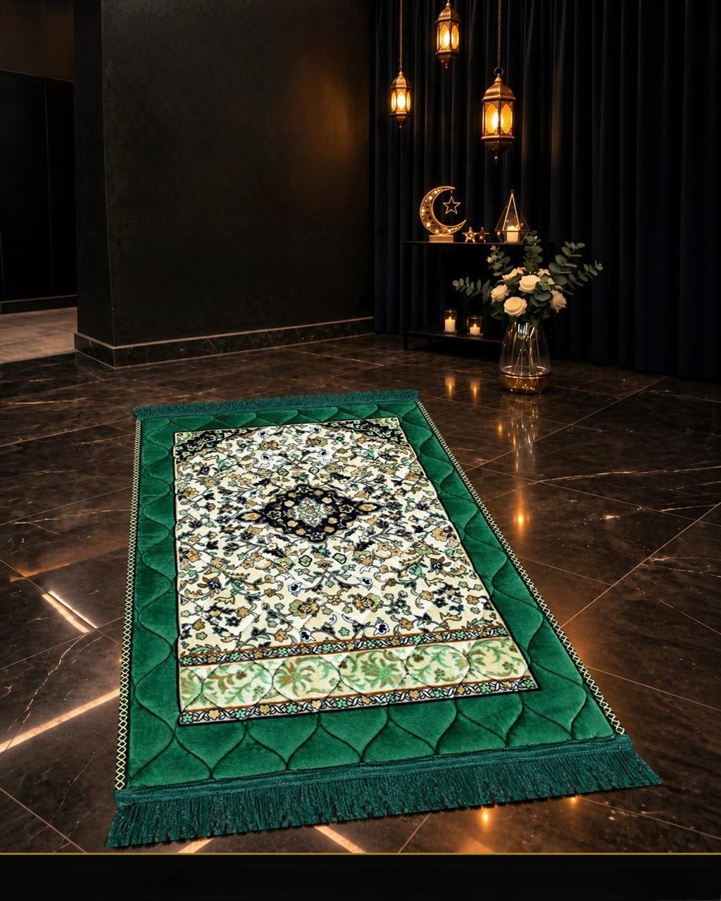 Green Jae-Namaz / Prayer Mat 70 x 105 Multidesign JAE11