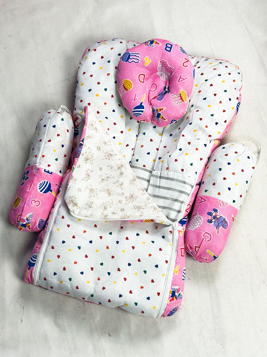 0Mth - 3Mth Pink 4Pcs Gift Set for Newborn NBGS394