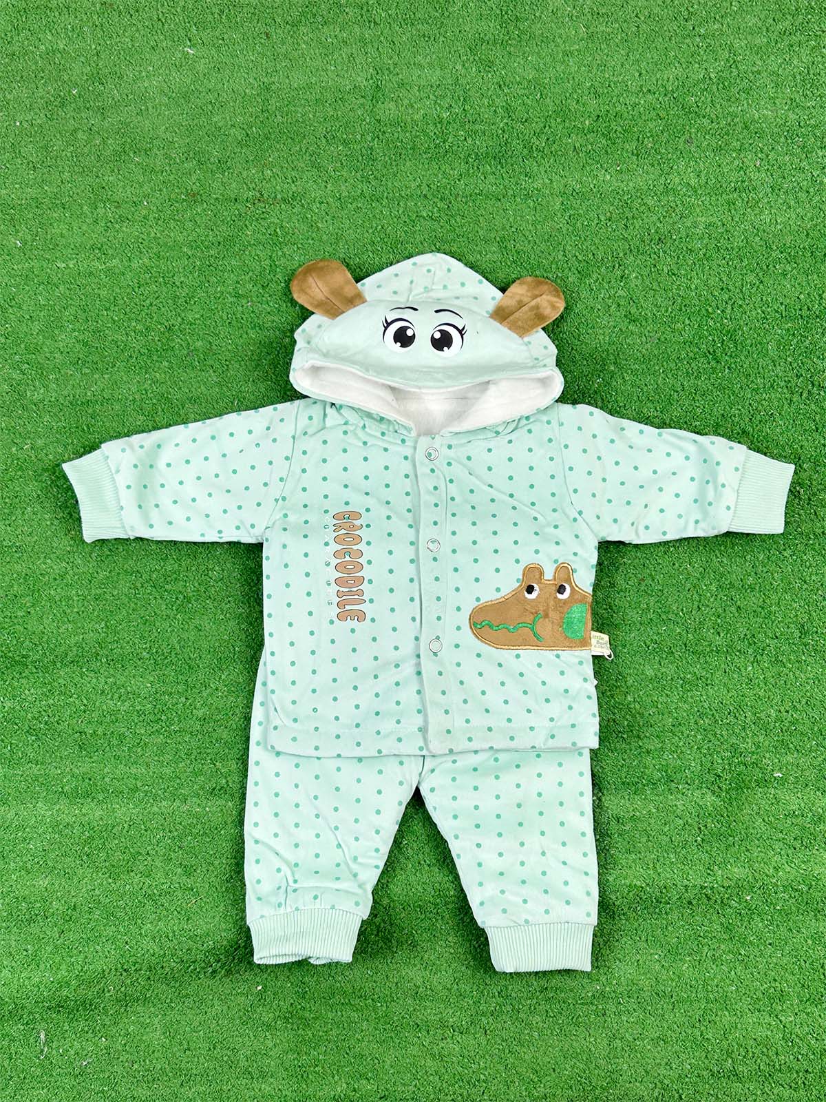 0Mth - 3Mth Fleece Blue Suit For Newborns NBS643