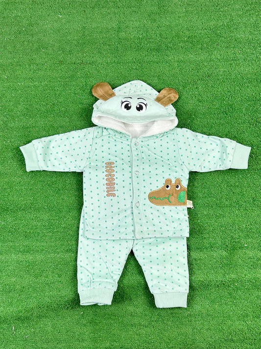 0Mth - 3Mth Fleece Blue Suit For Newborns NBS643
