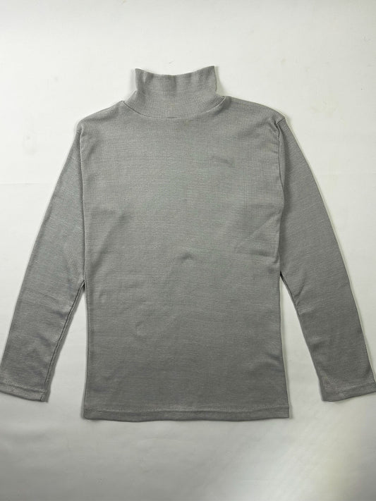 Men's Light Grey Plain High Neck MH09
