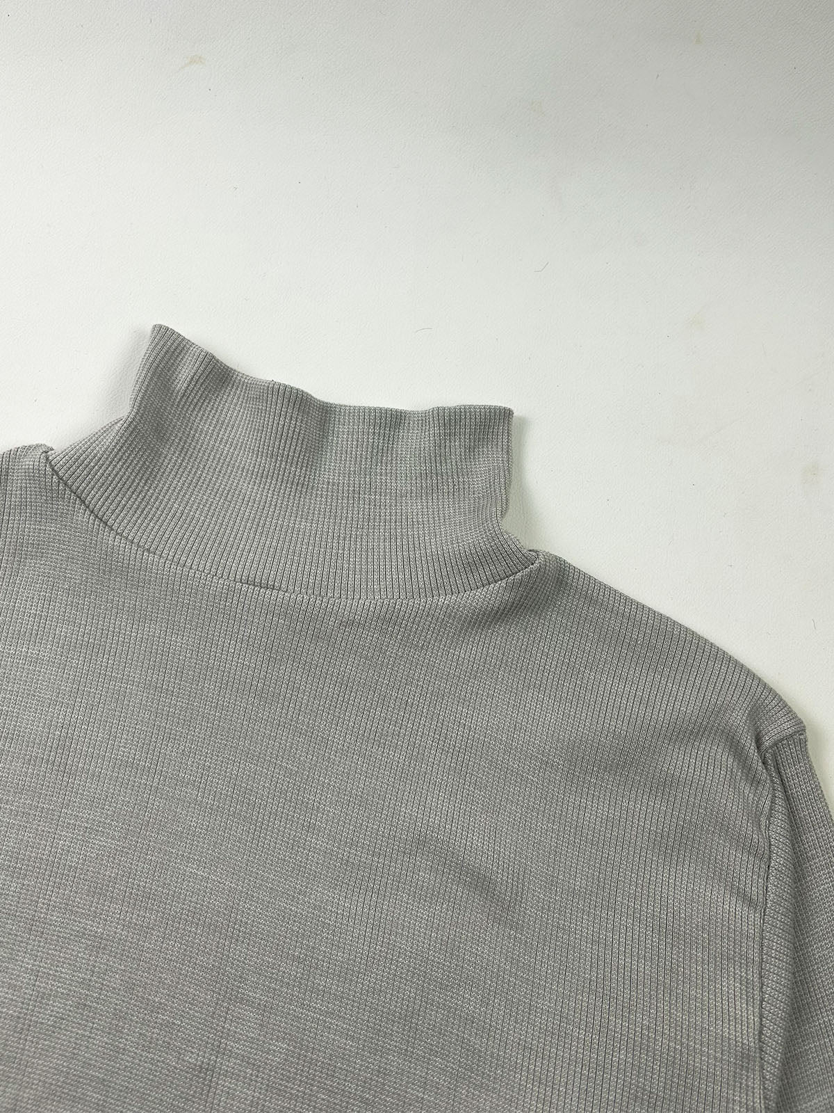 Men's Light Grey Plain High Neck MH09