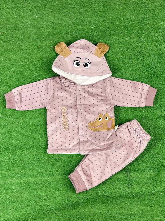 0Mth - 3Mth Fleece Brown Suit For Newborns NBS644
