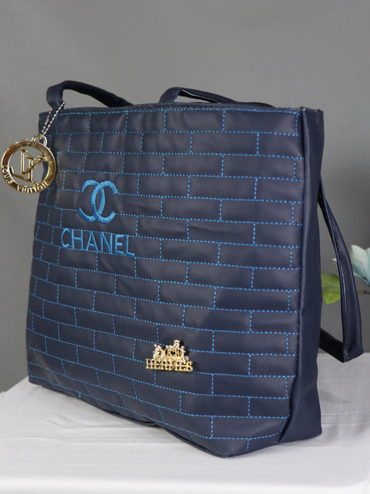 WHB10 Women's Handbag CHNL Navy Blue