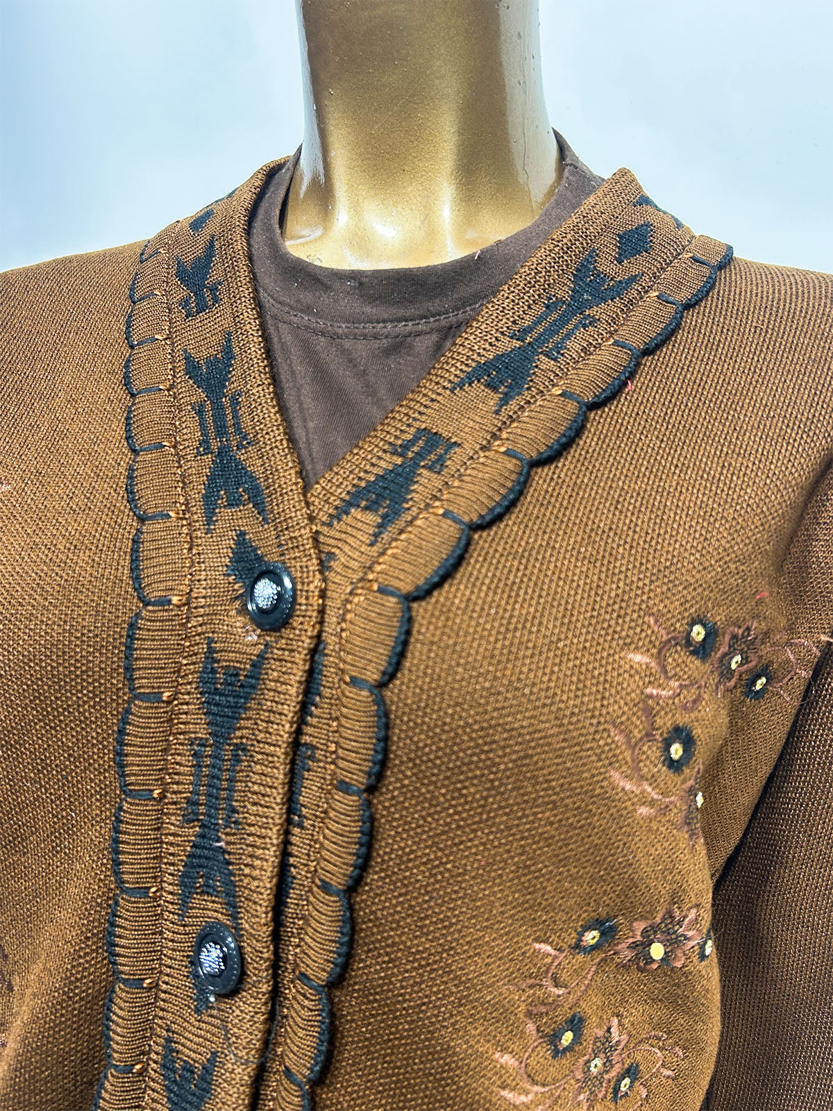 Brown Full Sleeves Sweater For Women WSW100