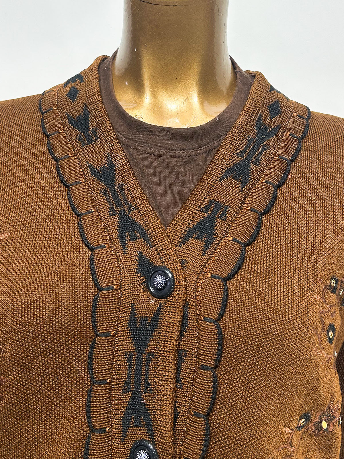 Brown Full Sleeves Sweater For Women WSW100