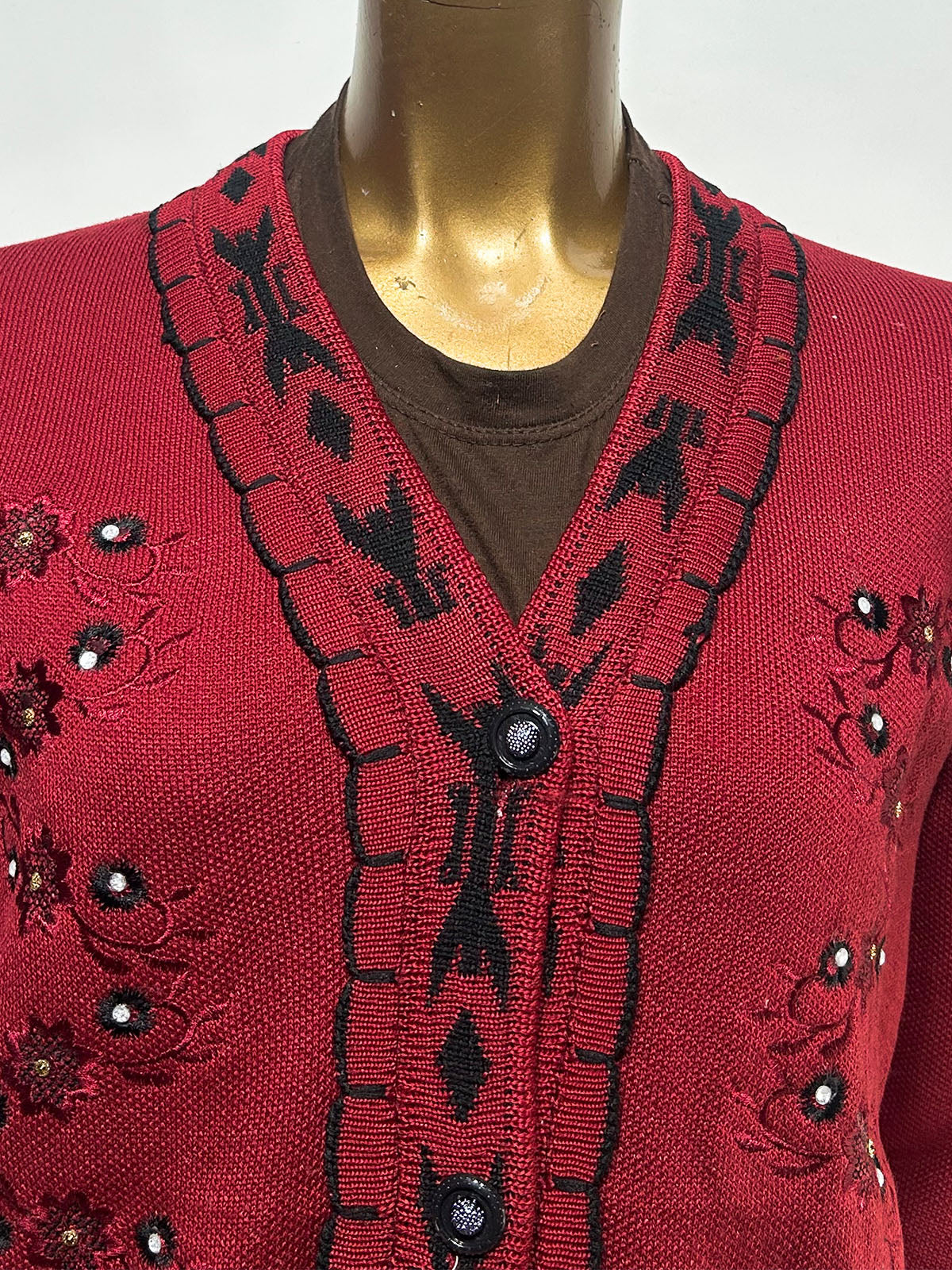 Carrot Red Full Sleeves Sweater For Women WSW101