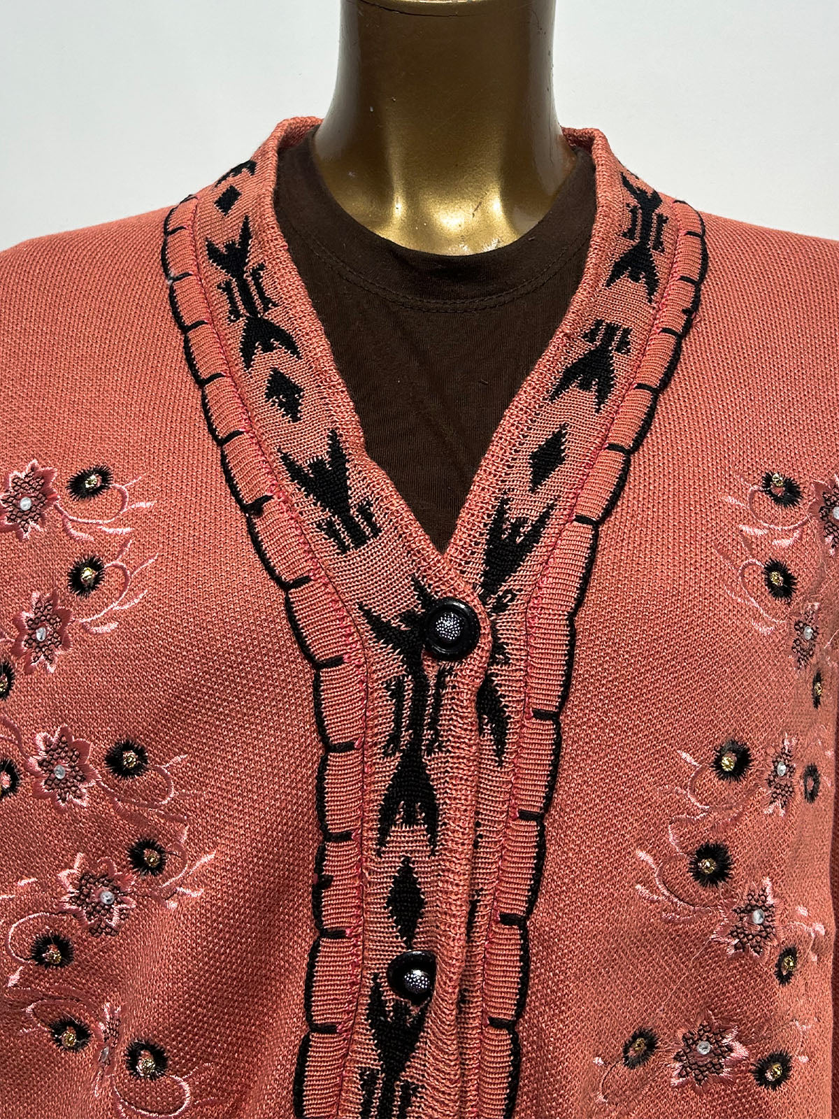 Peach Full Sleeves Sweater For Women WSW102