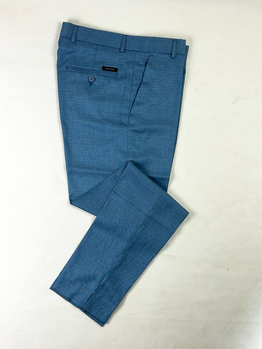 Steel Blue Formal Dress Pant For Men MFP102