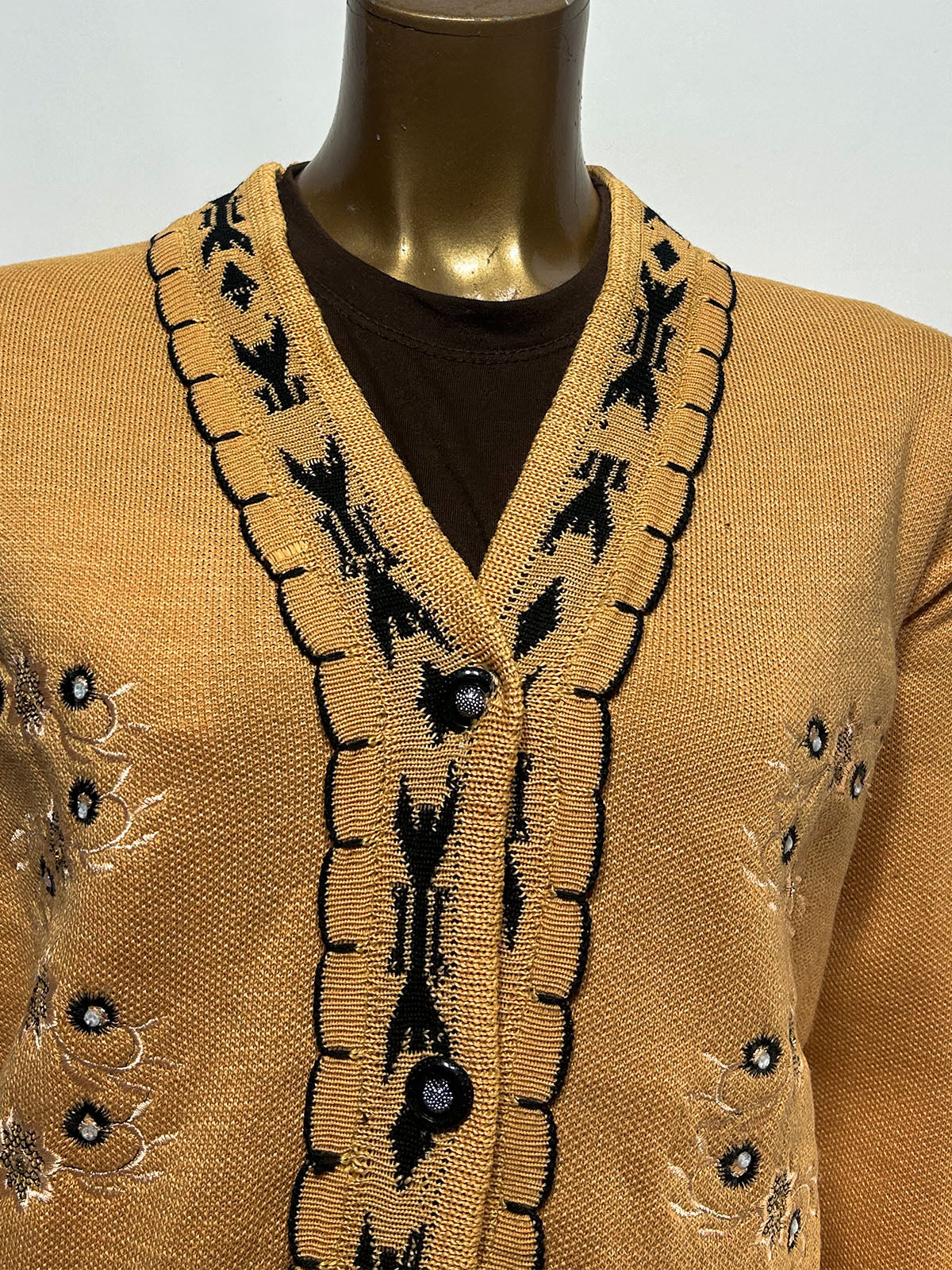 Yellow Full Sleeves Sweater For Women WSW103