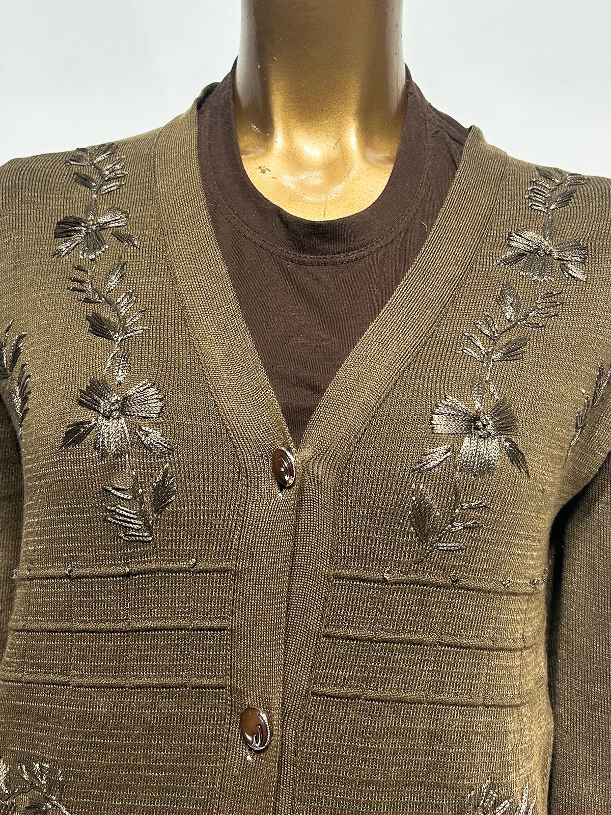 Green Full Sleeves Sweater For Women WSW104