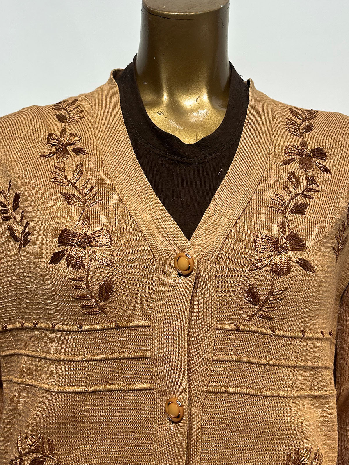 Brown Full Sleeves Sweater For Women WSW106