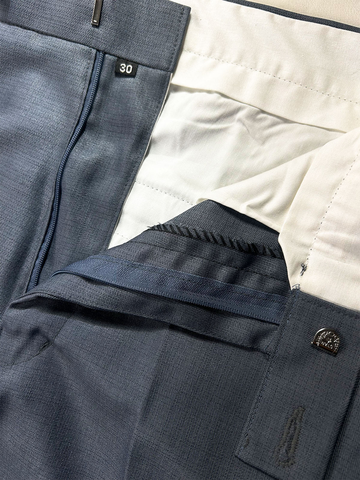 Steel Blue Formal Dress Pant For Men MFP106