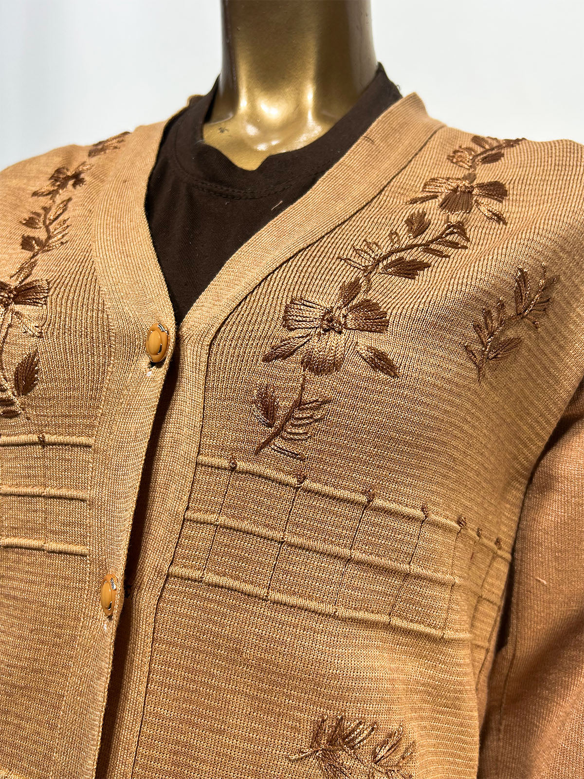 Brown Full Sleeves Sweater For Women WSW106