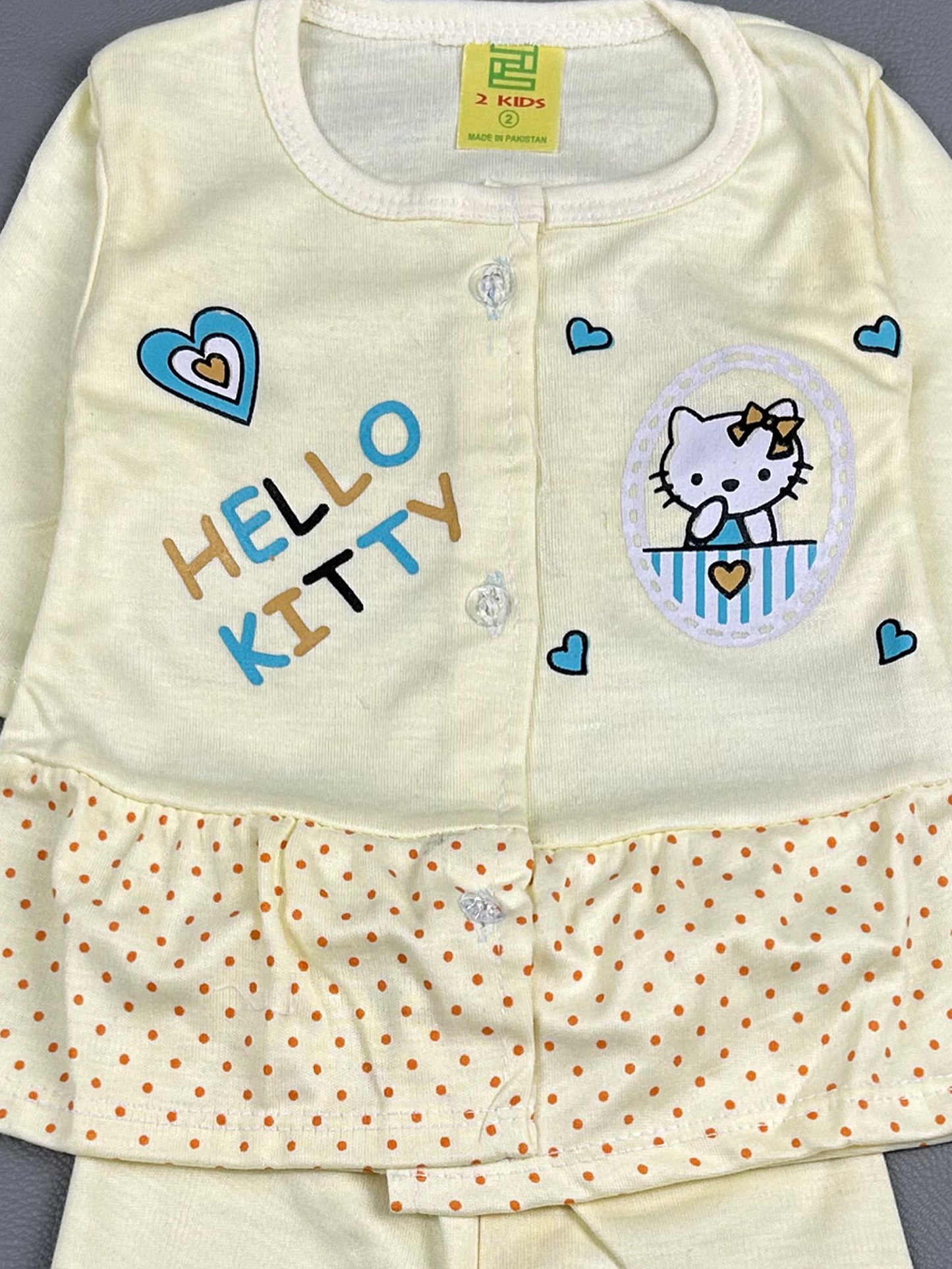 3Mth - 9Mth Kitty Light Yellow Baby Suit For Newborn NBS241