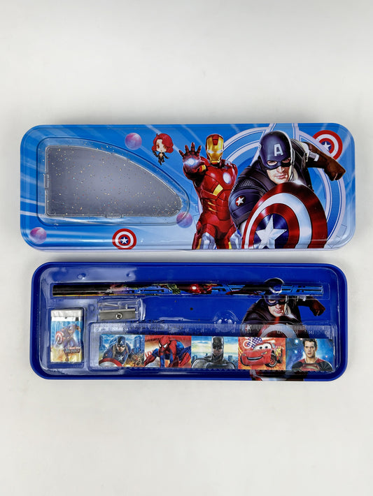Cap America Pencil Box With Sharpener For Kids PB94