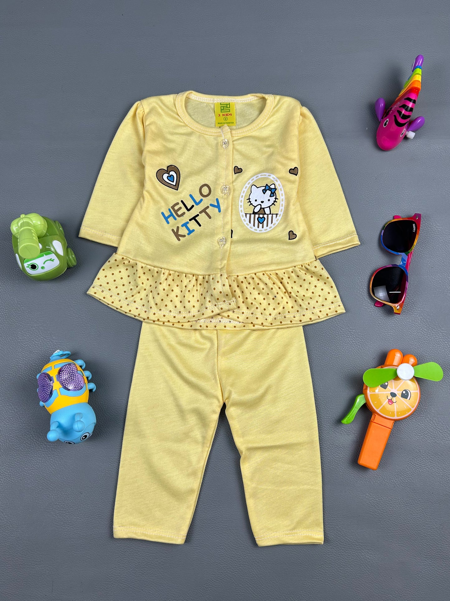 3Mth - 9Mth Kitty Yellow Baby Suit For Newborn NBS242