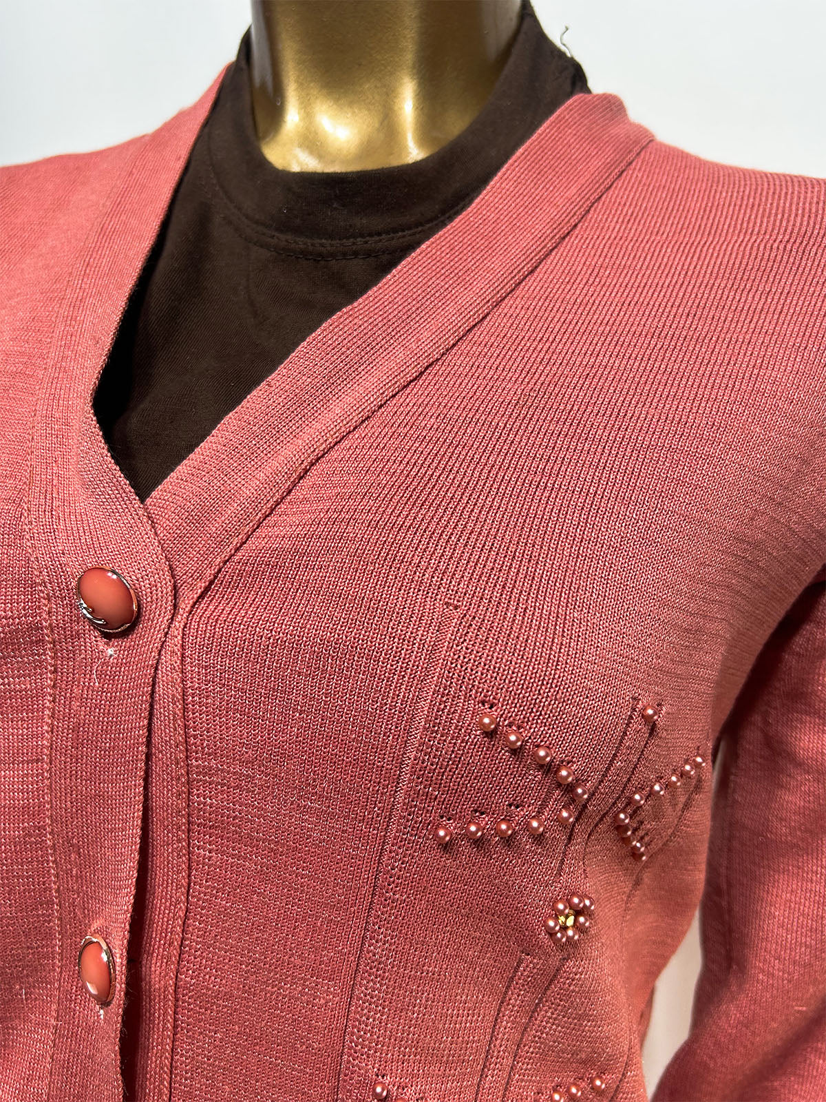 Light Pink Full Sleeves Sweater For Women WSW109