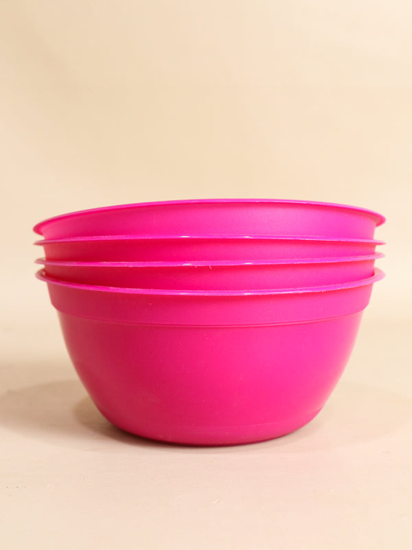 Pink Pack Of 4 Plastic Bowls MB13