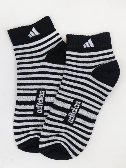 AD - Ankle Socks Striped Black 01