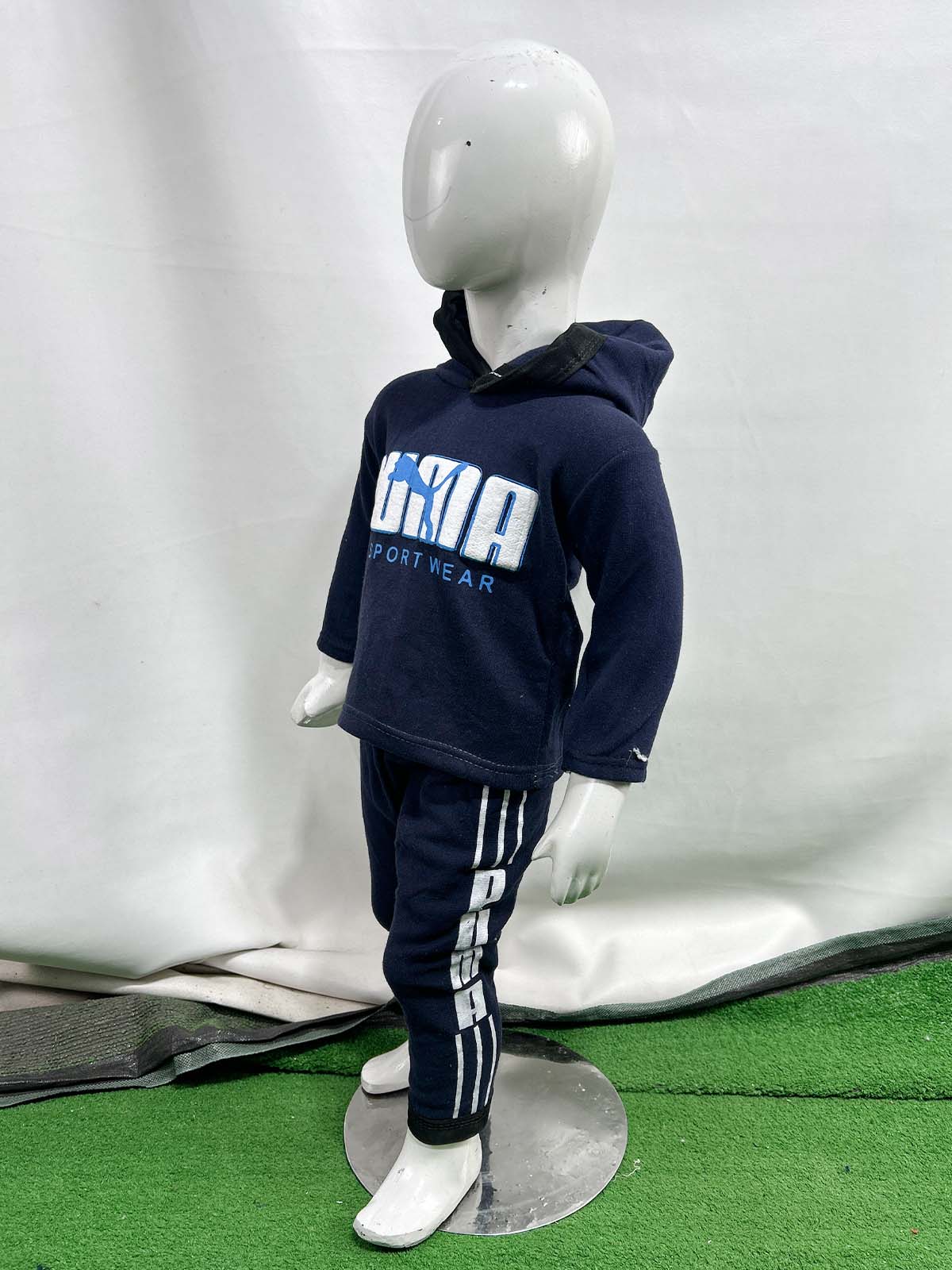 2Yr - 5Yrs Fleece PU Navy Blue Suit For Kids SH BS546