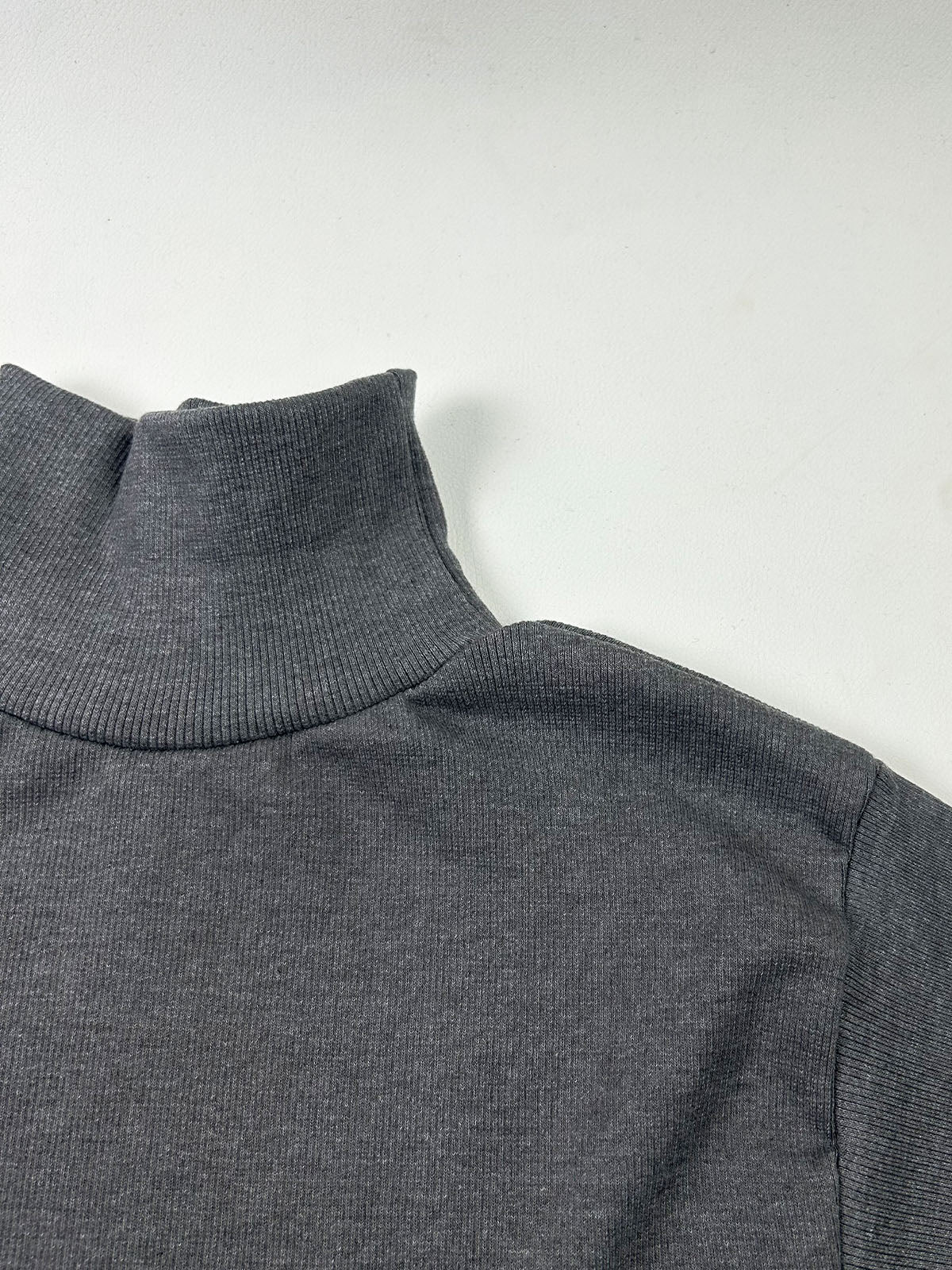 Men's Grey Plain High Neck MH10