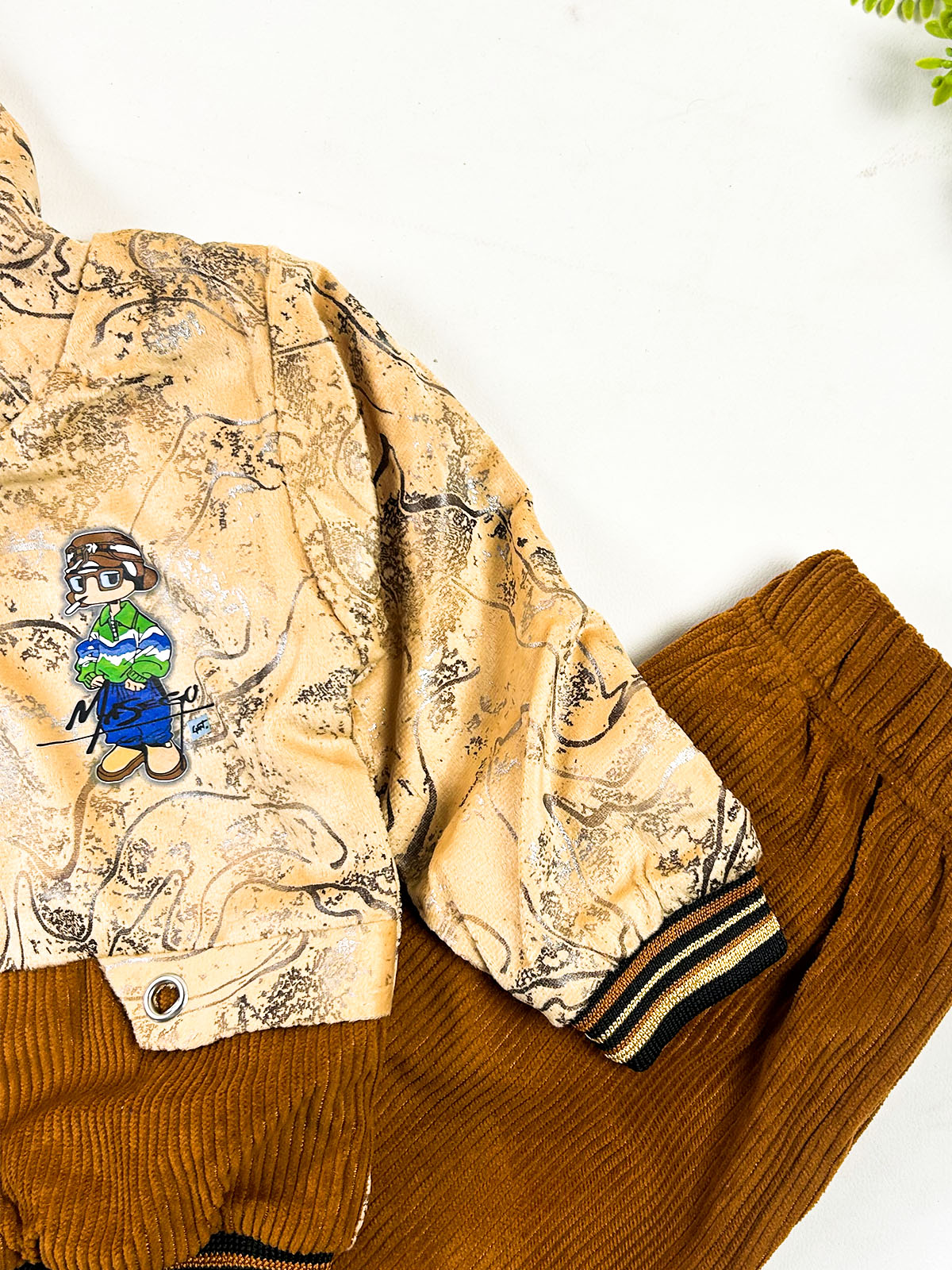 2Yrs - 5Yrs Light Brown Suit For Kids BS849