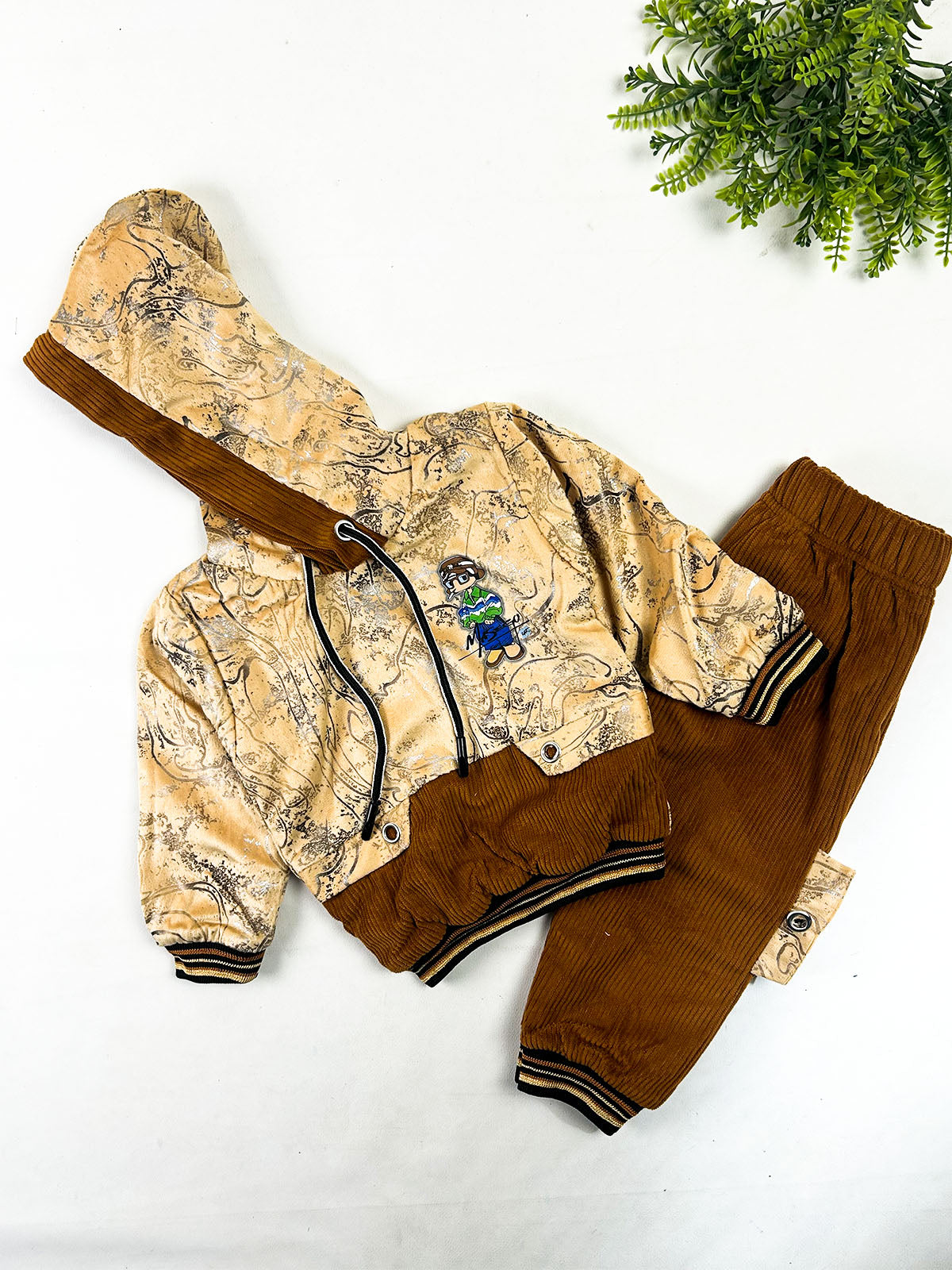 2Yrs - 5Yrs Light Brown Suit For Kids BS849