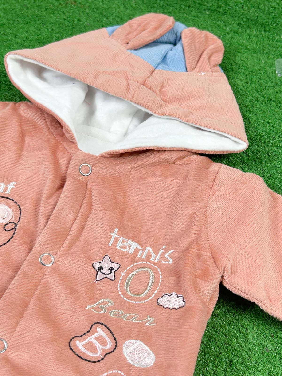 0Mth - 3Mth Fleece Peach Suit For Newborns NBS645