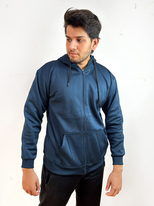 Blue Zipper Hoodie For Men MG MH18