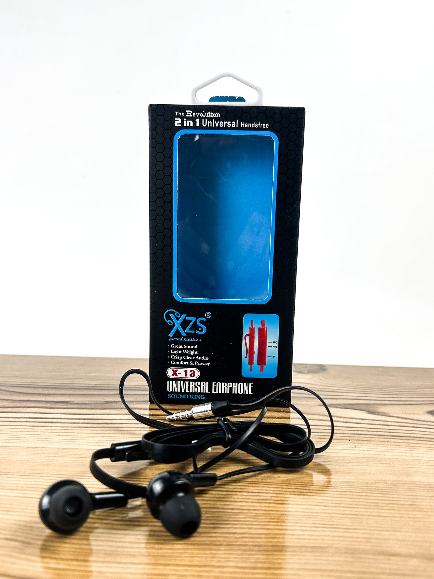 X-13 Universal Black Wired Earphones MA58