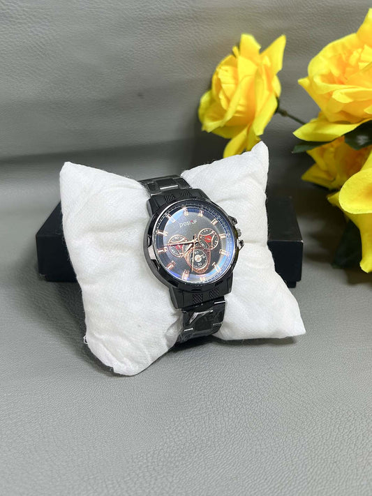 Black Stainless Steel Watch For Men MW156