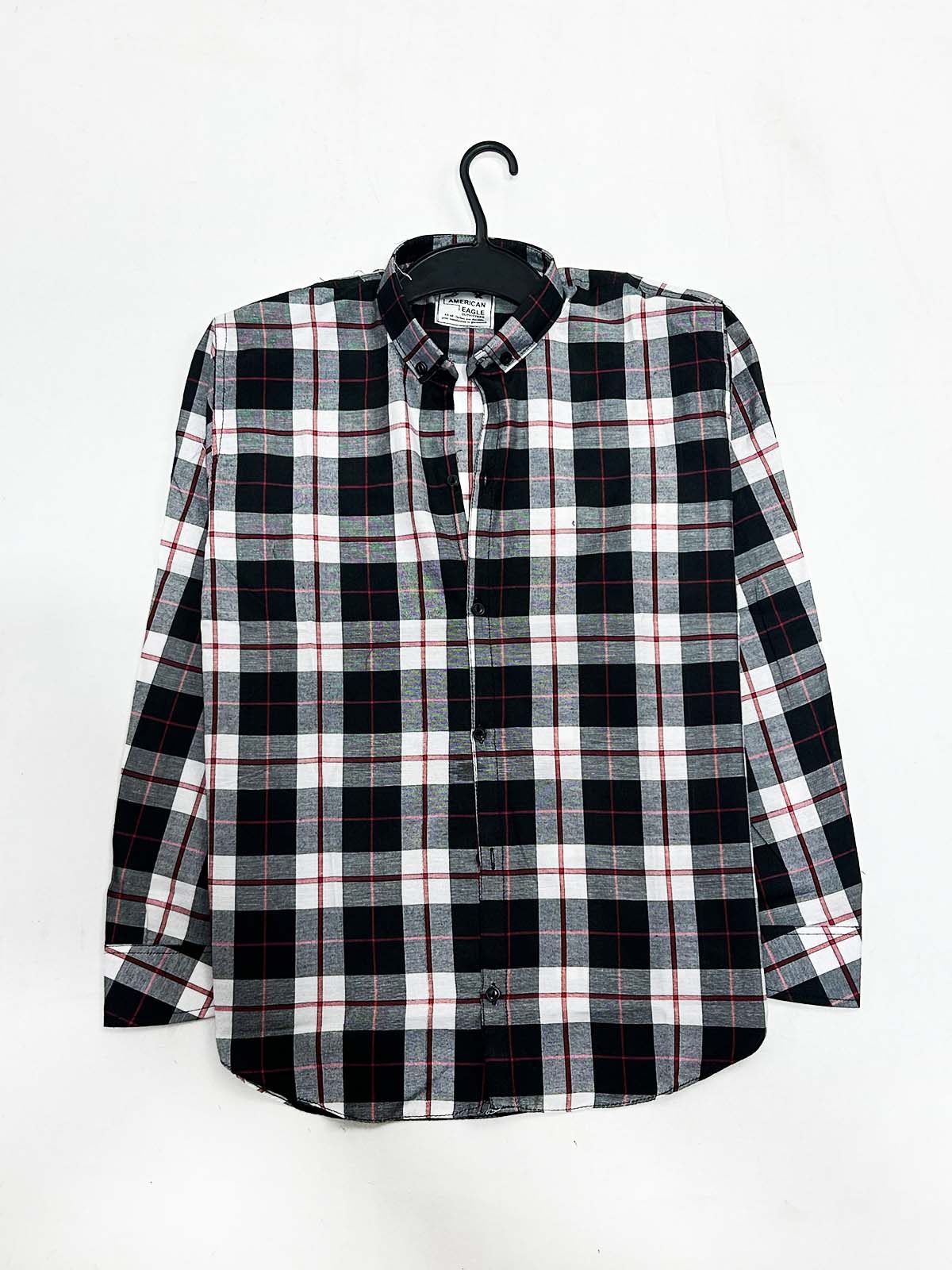 Black Checks Casual Shirt For Men MCS131