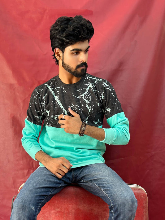 Turquoise RBK Sweatshirt For Men's SN MSS07