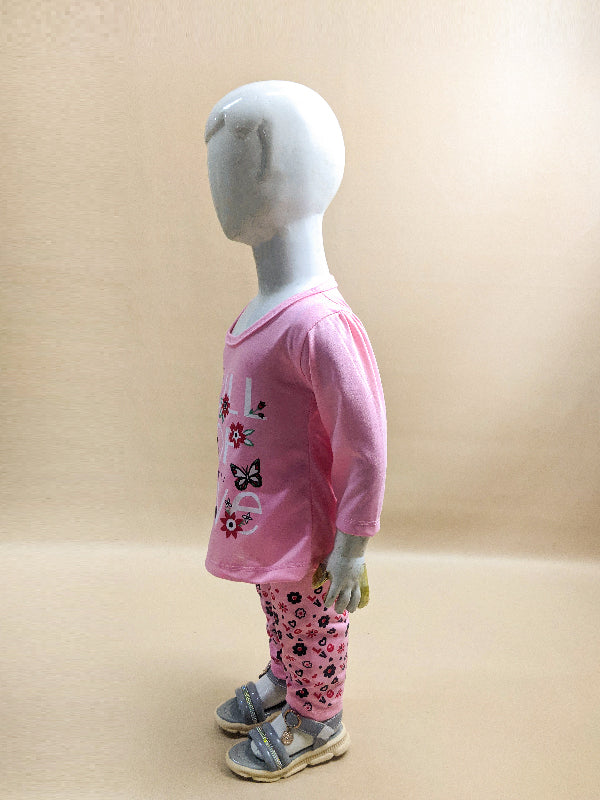 1Yr - 4Yrs Love Light Pink Suit For Girls RG GS74