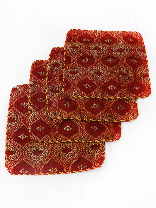 Red Pack Of 4 Pillow/Cushion Cover 14" x 14"