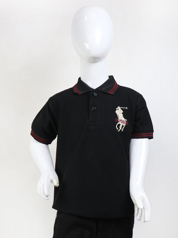 M Boys Polo T-Shirt 2.5 Yrs - 8 Yrs Black